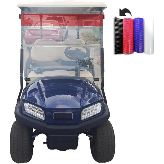 Sun Shield Golf Cart Sun Shade Cover – UV Blocker Visor for Golf Cart, ATV, UTV, Auto – Red