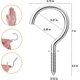 thumbnail image 3 of 100 Pcs Screw Hooks, 1 Inch Metal Cup Hooks Screw in Mug Hooks Heavy Duty Screw, 3 of 5