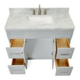 thumbnail image 6 of Ariel Hamlet 43 In. Rectangle Sink Vanity With Carrara White Countertop In Grey, 6 of 10