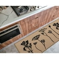 thumbnail image 5 of Wool Effect Wildflowers Kitchen Runner Rug 48 x 20 Inches Tan Black, 5 of 5