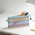 thumbnail image 6 of Lunxisen 2 Pcs Season Tulles Pencil Case Rainbow Zipper Stripe Design Cosmetic Bag Organizer Storage Pouch, 6 of 9