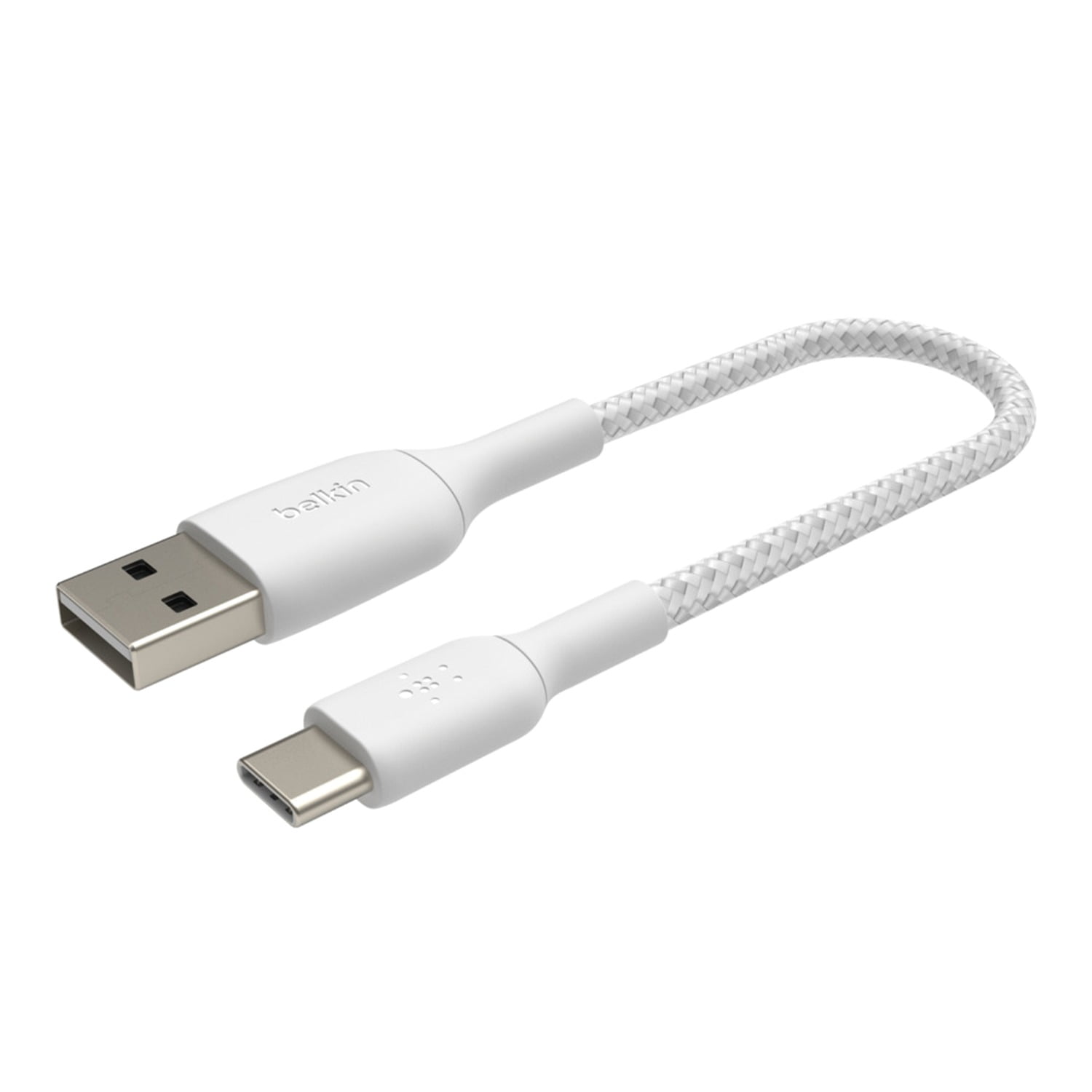 Belkin CAB002BT1MWH 3.3-Foot BOOST CHARGE Braided USB-C To USB-A Cable  (White) 