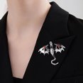 thumbnail image 3 of Flying Animal Enamel Lapel Pin Exquisite Rhinestone Jewelry Accessory for Men and Women, 3 of 3