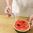 thumbnail image 1 of Cortador De Sandía Y Tenedor Para Servir 2 En 1 De Acero Inoxidable Con Mango Ergonómico, Agarre Antideslizante Para Cortar Sin Esfuerzo, Seguro Y Portátil Para Acampar.,Vsgery, 1 of 6