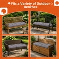 thumbnail image 7 of ROFIEJOX 4-Inch Tufted Patio Bench Cushion, 36" x 14", Non-Slip Outdoor Seat Pad for Porch Swing and Garden Furniture, Gray, 7 of 7
