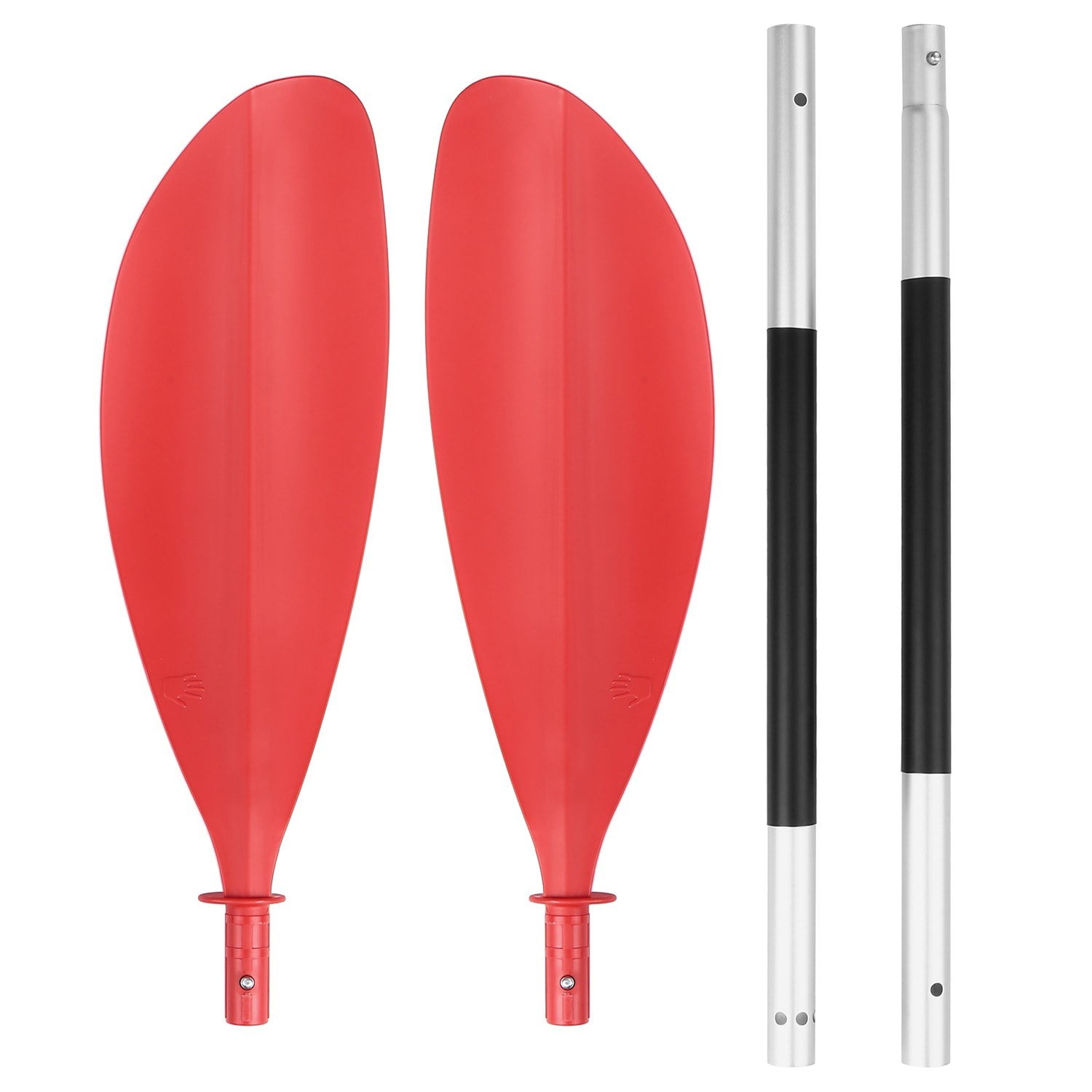 4-Piece Asymmetrical Kayak Paddle Set with Quick Release