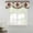 orange, variant on Teal Gray Boho Tie Up Valance Curtains for Windows, Kitchen Curtains Window Treatments, Southwestern Ethnic Abstract Geometric Short Window Shades Valances for Bedroom Bathroom Cafe 54"x18"
