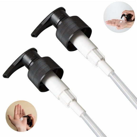 2 Pack Replacement Lotion Dispenser Pump Heads Press Type Bottle Pump Nozzles for Shampoo Conditioner Liquid Soap Bathroom Bottle Replacement Accessories