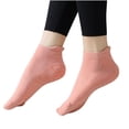thumbnail image 3 of Babcutegg Womens Pilates Socks Tight Fitting Breathable and Comfortable Non-Slip Soild Color Ankle Length Athletic Wear for Women Orange Size Free Size, 3 of 8