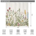 thumbnail image 5 of Riyidecor Cortina de ducha botánica de flores silvestres para decoración de baño, 72.0 x 72.0 in, flores florales, plantas, hierbas, hojas verdes salvia, juego decorativo de baño, accesorios de tela i, 5 of 5