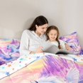 thumbnail image 5 of Homewish Cute Cartoon Unicorn Bedding Comforter Set,Dreamy Princess Castle Twin Comforter Sets,Pink Purple Bedding Set For Girls Kids,Ultra Soft Home Decor Reversible,2-Piece, 5 of 8