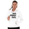 thumbnail image 4 of Eat Sleep Fish Fishermen's Life Funny Unisex Plus Fleece Graphic Hoodie Brisco Brands 4X, 4 of 5