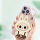 thumbnail image 4 of Bonita funda de teléfono de color metálico con dibujos animados de Labubu para iPhone X XR XS 16 15 14 13 12 Mini 11 Pro Max 7 8 SE 20 Plus, carcasa rígida de vidrio, 4 of 5