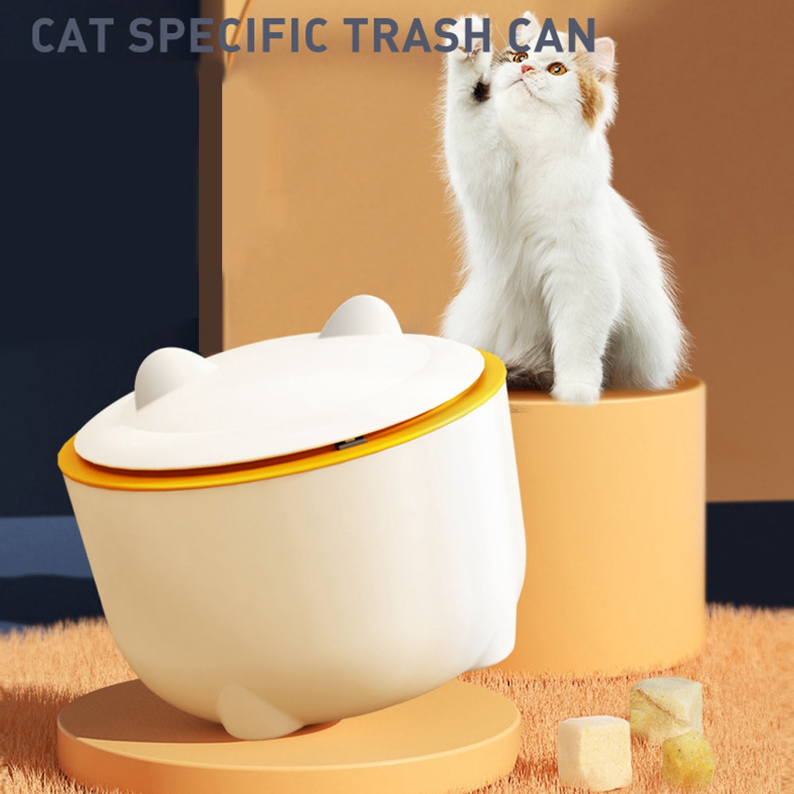 Odor Locking Cats Litter Disposal Can with Press Type Lid for Hygienic and Homes Environment Freshed Air Pet Supply