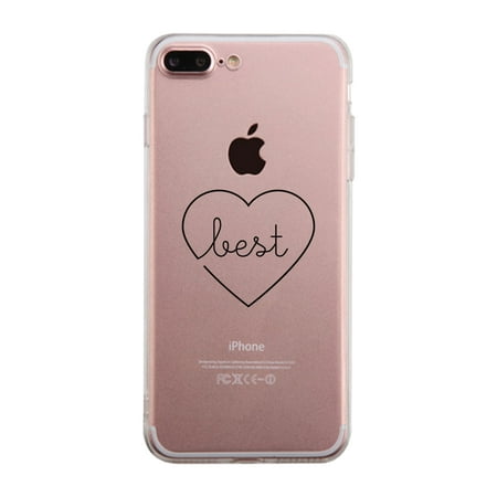 Best Babes-Left Cute iPhone 7 Plus Clear Matching Case Gift (Best Iphone App Ideas)