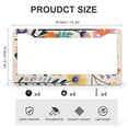 thumbnail image 3 of License Plate Frame Colorful Abstract Art Print of Flowers Licenses Plates Frames Front Licenses Plate Covers Car Tag Frame 2 Pieces Colorful Floral Aluminum License Plate Frames for Women Men, 3 of 6