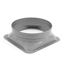 8-inch Duct Connector Flange, Metal Square to Round Pipe Transition, Air Duct Flange for Ventilation, Cooling, and HVAC Systems