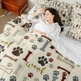thumbnail image 4 of Erosebridal Dog Paw Print Bedding Twin Size,Pet Animal Lover Bed Set,Cute Bone Pattern Bedding Sets Twin Size For Teens,Microfiber Bedroom Decor,7pcs, 4 of 6