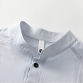 thumbnail image 4 of Men's UPF 50+ Sun Protection Henley Shirts Summer Beach Shirt Short Sleeve Tshirt Fitted T-Shirt Basic Tees Work T Shirt Blue M, 4 of 8