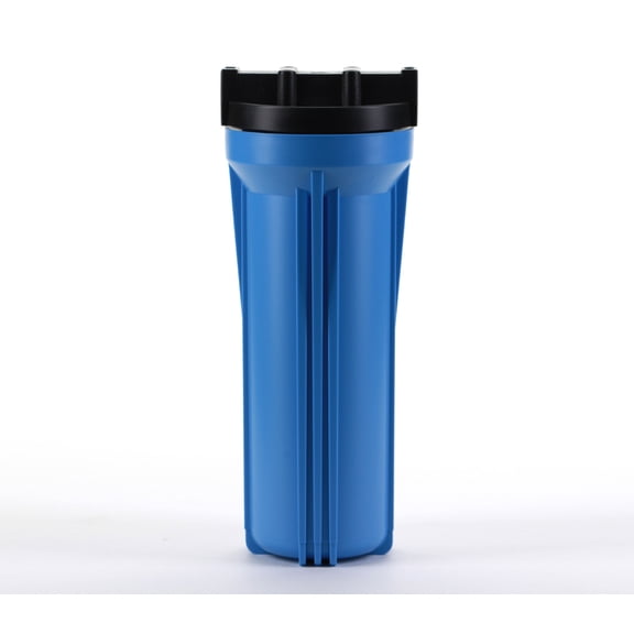 Hydronix HF3-10BLBK12PR Water Filter Housing 10" Blue Body Black Rib Cap RO, Whole House, Hydroponics - 1/2" w/PR