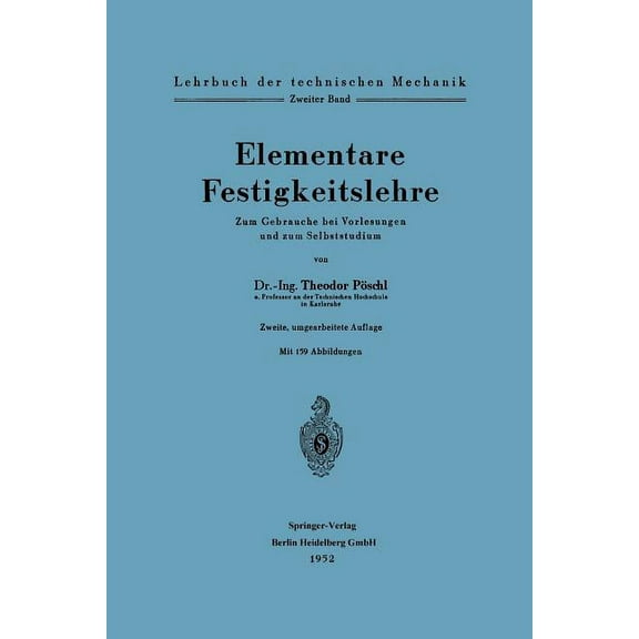 Lehrbuch Der Technischen Mechanik Elementare Festigkeitslehre, (Paperback)
