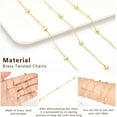 thumbnail image 4 of 16.4Ft Brass Pearl Bead Chain Heart Pearl Beads Garland String with 20pcs Lobster Claw Clasp and 40pcs Jump Ring for Jewelry Making Valentine's Gift DIY, 4 of 6