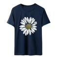 thumbnail image 5 of Tshirts Shirts for Women Sunflower Loose Short Sleeve Graphic Crop Tops Red XL, 5 of 5