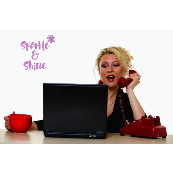 Custom Decals Sparkle And Shine Wall Art Size: 12 X 12 Inches Color: Multi