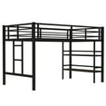 thumbnail image 4 of Jopath Twin Size Loft Bed Storage Bed with Two Storage Shelves Metal Bed Frame with Side Ladder and Safety,for Boys and Girls, 4 of 9