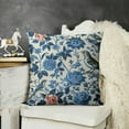 thumbnail image 2 of MAXIAO Chinoiserie Pillow Cover Blue Birds Flowers Throw Pillow Covers Asian Traditional Pattern Blue and White Porcelain Color Pillowcase Cushion Covers for Sofa Couch Living Room White, 2 of 5