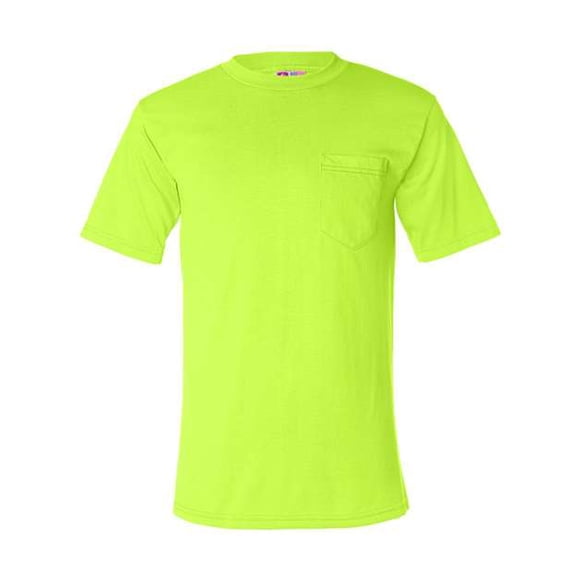 Camiseta con bolsillo para hombre Bayside 172544; verde lima44; 2XL Ropa junto a la bahía 1725