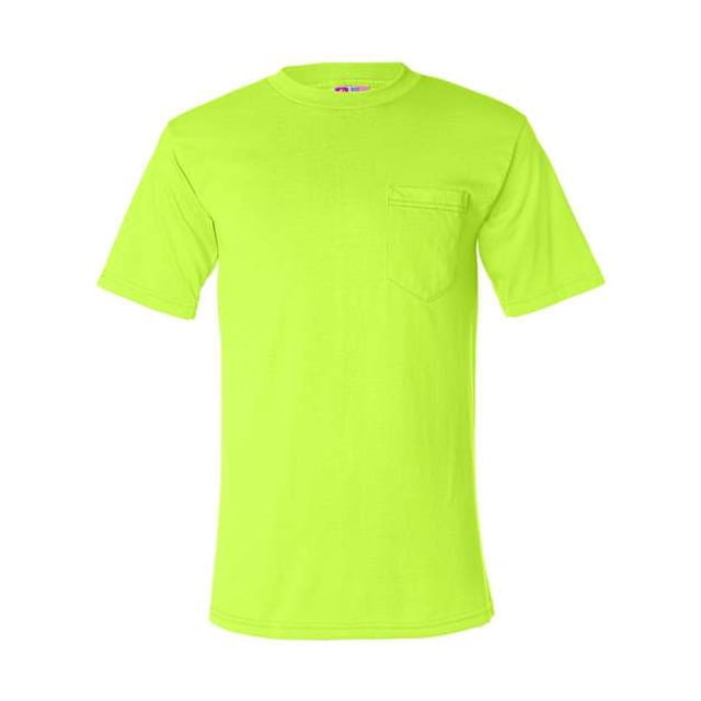 Camiseta con bolsillo para hombre Bayside 172544; verde lima44; 2XL Ropa junto a la bahía 1725