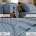 thumbnail image 4 of Mellanni 4 Piece Bed Sheet Set Brushed Microfiber, Deep Pocket, Twin XL, Blue Hydrangea, 4 of 5