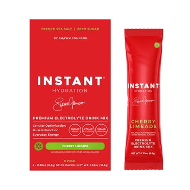Instant Hydration Sugar Free Electrolyte Powder, Cherry Limeade, 6 Sticks
