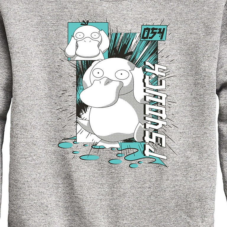 Pok mon Psyduck Anime Youth Crewneck Fleece Sweatshirt