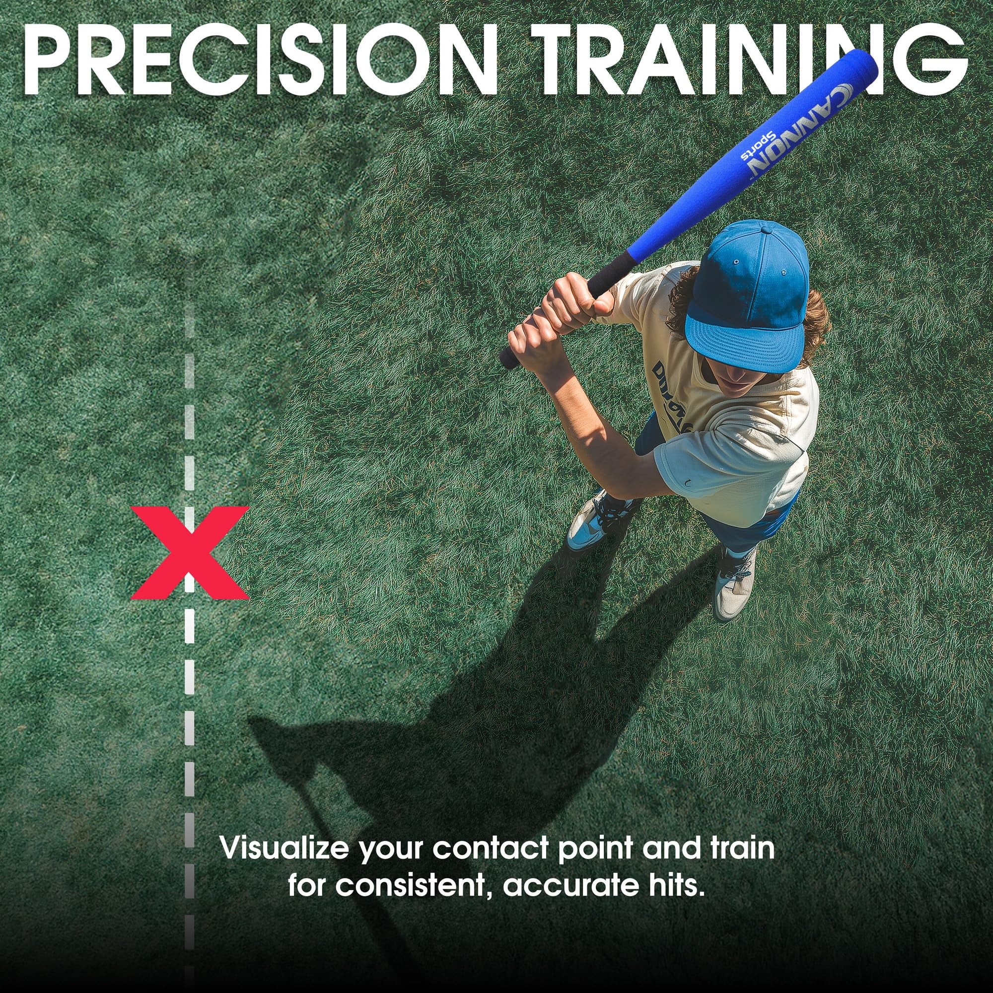 Cannon Sports Foam Baseball Softball Bat - 29-Inch Padded Training Bat with Strong Poly-Core – Soft Foam Practice Bat (Blue, 1 Bat)