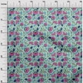 thumbnail image 3 of oneOone Georgette Viscose Light Mint Green Fabric Asian Suzani Sewing Material Print Fabric By The Yard 42 Inch Wide, 3 of 5