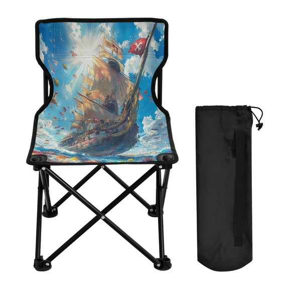 BZSMCE Camping Chairs Modern Majestic Voyage Pattern Folding chair
