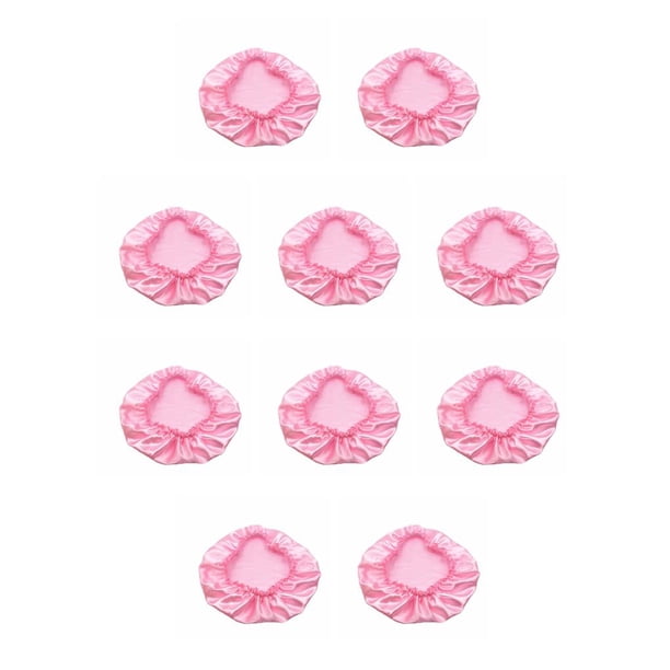 Yuarrent Gorro para el pelo de 1 pieza, elasticidad atractiva, cómodo, transpirable, gorro de baño, bufanda para la cabeza, gorro de dormir, turbante, Rosa Código promedio 10piezas Yuarrent CBP196939