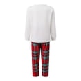 thumbnail image 3 of Christmas Family Matching Pajamas Set Print Long Sleeve Tops, Plaid Pants, 3 of 9
