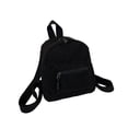 thumbnail image 2 of Mochila de felpa con cierre de cremallera, bolso de viaje de moda para regalo de adolescentes Negro, 2 of 8