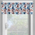 thumbnail image 2 of Ambesonne Floral Aquarelle Window Valance, Botany Pattern, 54" X 18", Coral Blue White, 2 of 4