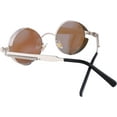 thumbnail image 2 of FEISEDY Retro Gothic Steampunk Sunglasses Round Metal Frame Punk Circle Inspired Shade Men B1857, 2 of 12