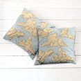 thumbnail image 2 of Ambesonne Cartoon Throw Pillow Cover 2 Pack, Fluffy Clouds Art, 20", Blue Beige, 2 of 6