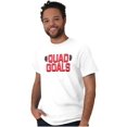 thumbnail image 4 of Quad Goals Weightlifting Barbell Men's Graphic T Shirt Tees Brisco Brands M, 4 of 4