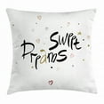 thumbnail image 1 of Sweet Dreams Throw Pillow Cushion Cover, Romantic Hearts with Brush Calligraphy Design Sleeping Themed Arrangement, Decorative Square Accent Pillow Case, 16 X 16 Inches, Multicolor, by Ambesonne, 1 of 2