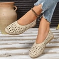 thumbnail image 7 of Women's Hollow Comfort Slip On Leather Ballets Flats Shoes Womens Casual Shoes Comfortable Walking Shoes Slip On Shoes Women Wide Width Orthopedic Shoes for Women Casual Dress Work Office Shoes 36, 7 of 7