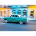 thumbnail image 2 of Merrill Images 18x15 Black Ornate Wood Framed with Double Matting Museum Art Print Titled - Cuba-Havana-Havana Vieja-UNESCO World Heritage Site-classic car in motion, 2 of 4