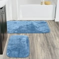 thumbnail image 2 of Garland Rug Traditional Washable Bath Rug Set, 2-Piece Set (21"x34" Bath Rug, & 22"x60" Runner) Basin Blue, 2 of 7