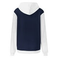 thumbnail image 4 of miqiqism Women Colorblock Oversize Hooded Sweatshirts Fashion Long Sleeve Pullover Tops Casual Drop Shoulder Loose Tops Outfit,T01_Navy,Large, 4 of 7